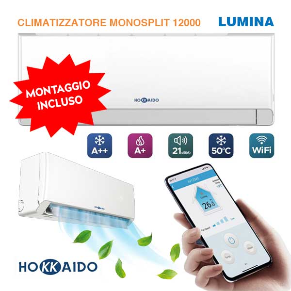Condizionatore Hokkaido Lumina 12000 Btu Wi-Fi